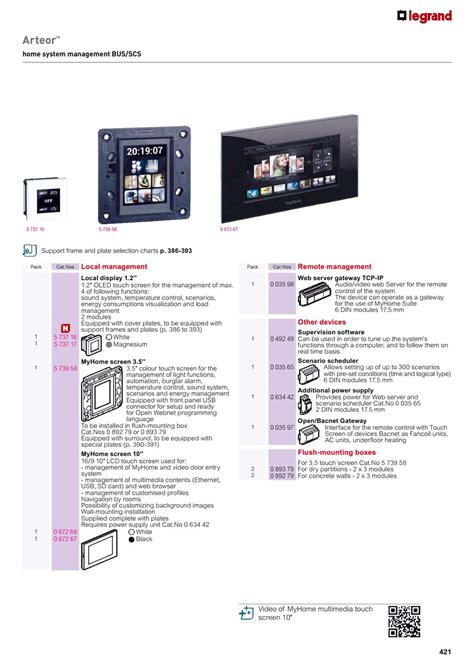 legrand range catalog